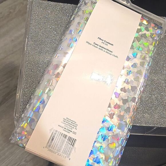 Comfort Bay Iridescent Hearts Shower Curtain Liner - Picture 8 of 8